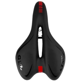 Selim MTB Garra7 Gel Vazado Preto e Vermelho