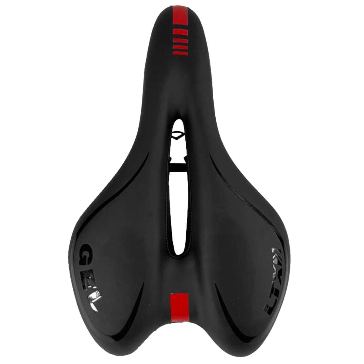 Selim MTB Garra7 Gel Vazado Preto e Vermelho