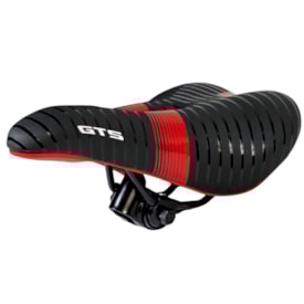 Selim MTB GTS HY 162 Preto e Vermelho Vazado