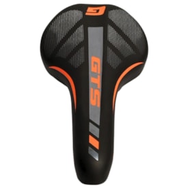 Selim MTB GTS LE 071 Preto e Laranja Com Manopla
