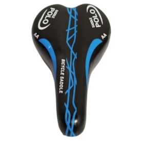 Selim MTB GTS New Polo Preto e Azul Com Manopla e Canote