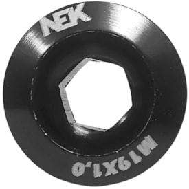 Tampa Pedivela Hollowtech Nek M19 Alumínio Preto