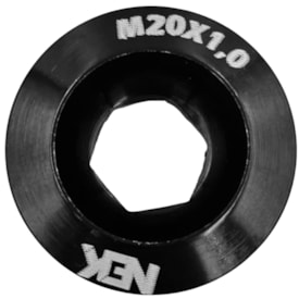 Tampa Pedivela Hollowtech Nek M20 Alumínio Preto