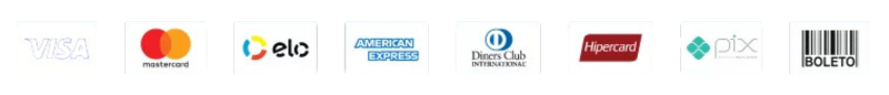 Formas de pagamento aceito no site