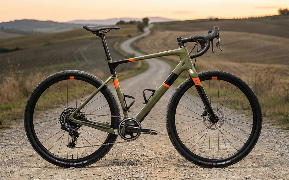 Bicicleta Gravel para uso misto em asfalto e estradas de terra