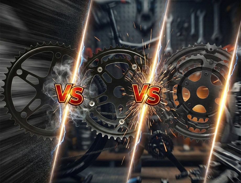 Comparação entre coroas single, dupla e tripla em bicicletas aro 29