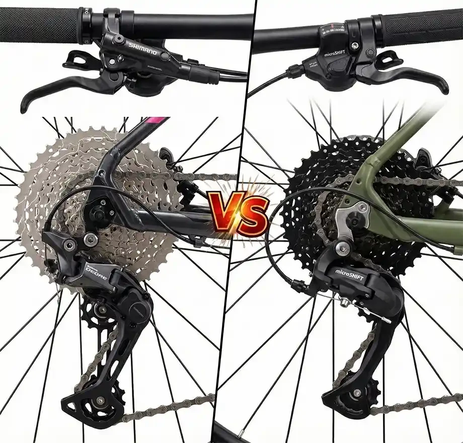 Comparativo entre transmissões Shimano Deore e Microshift em bicicletas aro 29