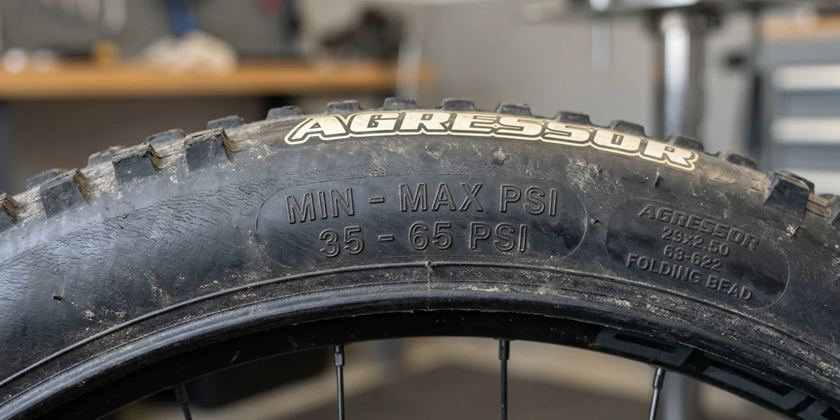 Indicação de pressão MIN e MAX PSI na lateral do pneu - Loja na Pista