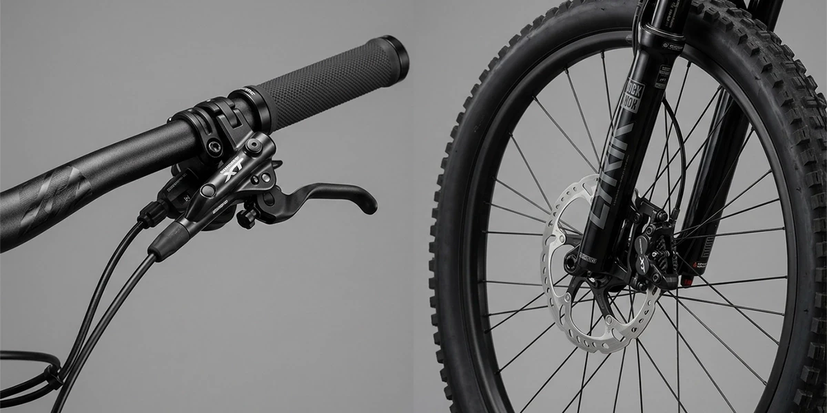 Manute de freio hidráulico e pinça em bicicleta - Loja na Pista